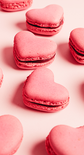 Feuillette macaron saint valentin